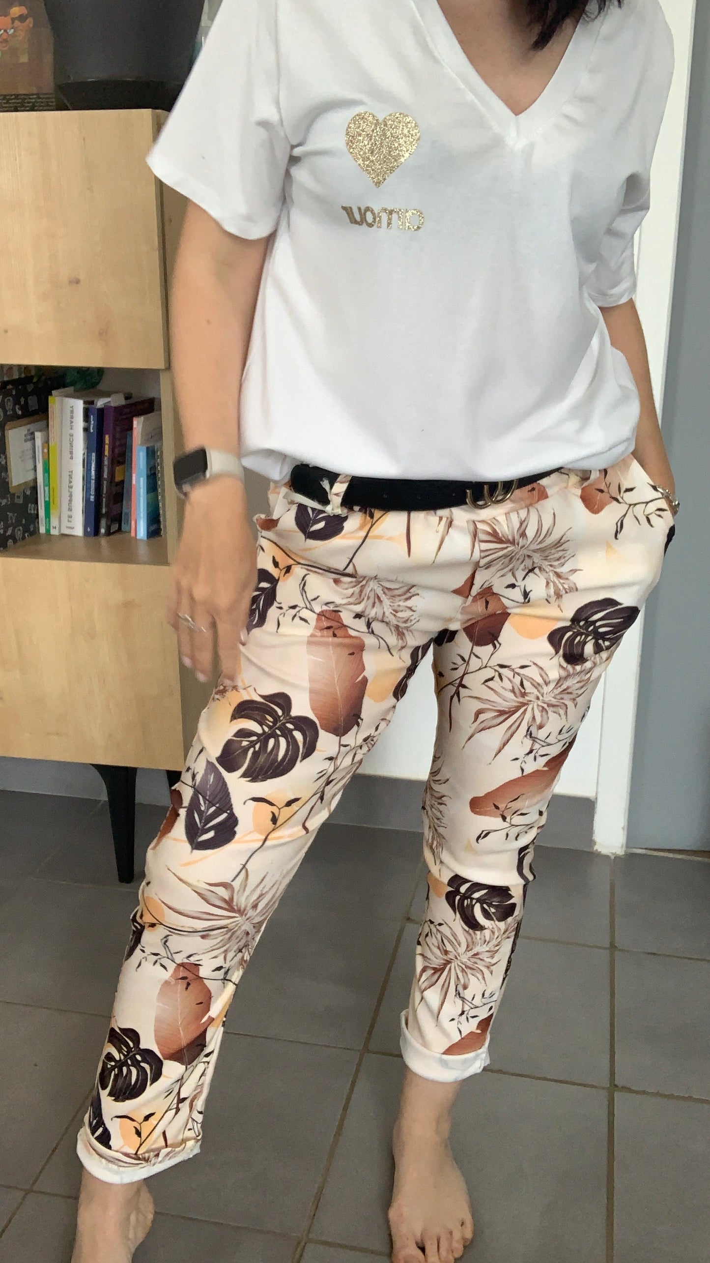 Pantalon fleuri